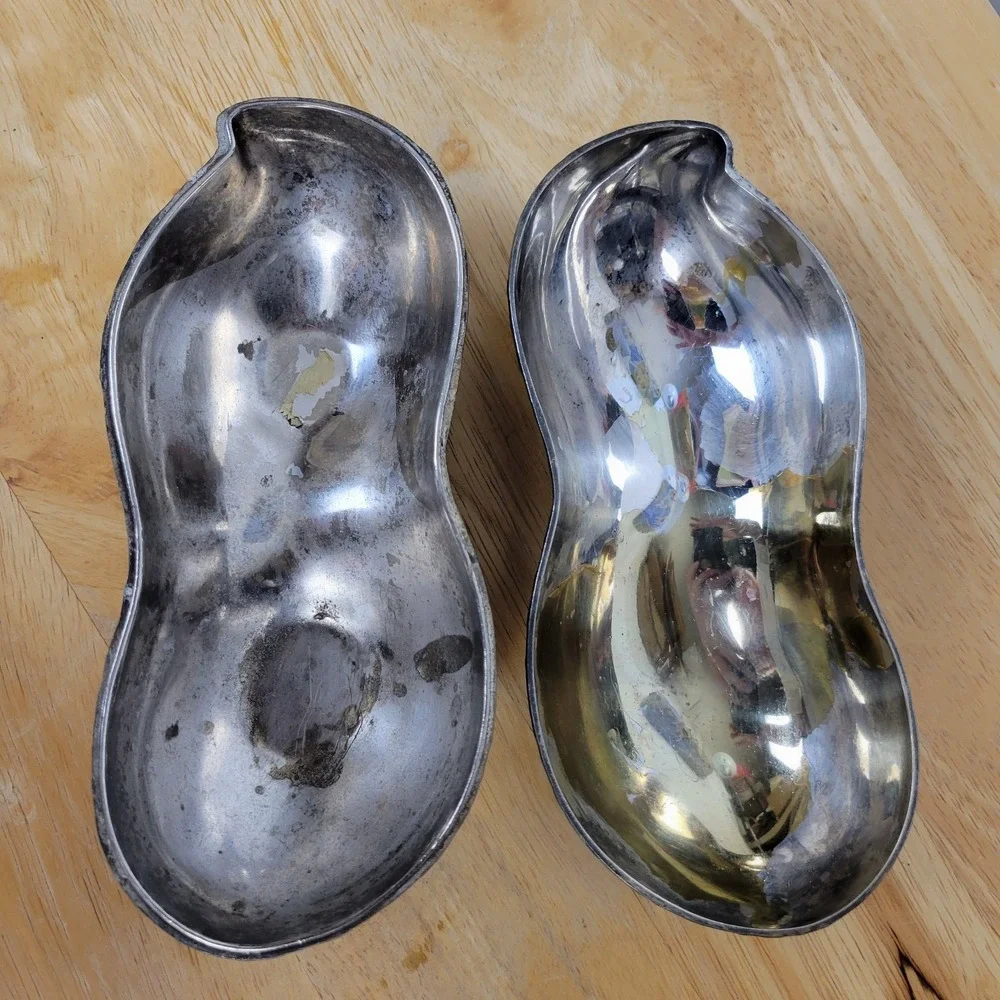 Vintage FB Rogers Silver Plated Peanut Trinket Box Japan MCM 7x3x3